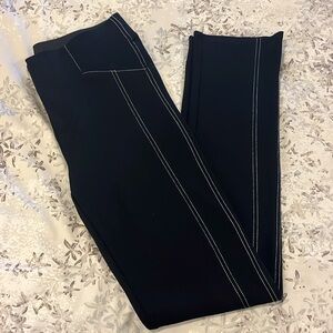 INC INTERNATIONAL CONCEPTS BLACK WITH WHITE STITCHING PANT/ SIZE 4, 32” L